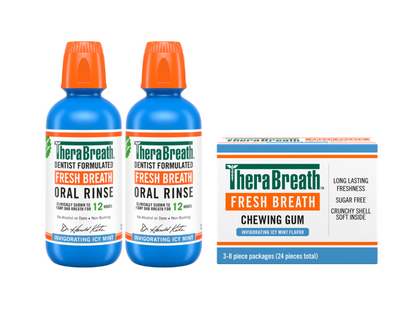 Stay Icy Bundle: 2 Mouthwash & 1 Pack Gum in Invigorating Icy Mint