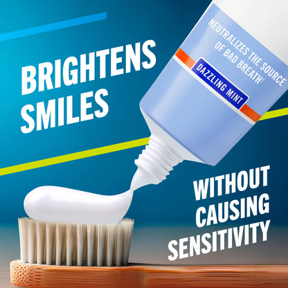 TheraBreath Whitening Toothpaste, Peroxide-Free & Anticavity, Dazzling Mint
