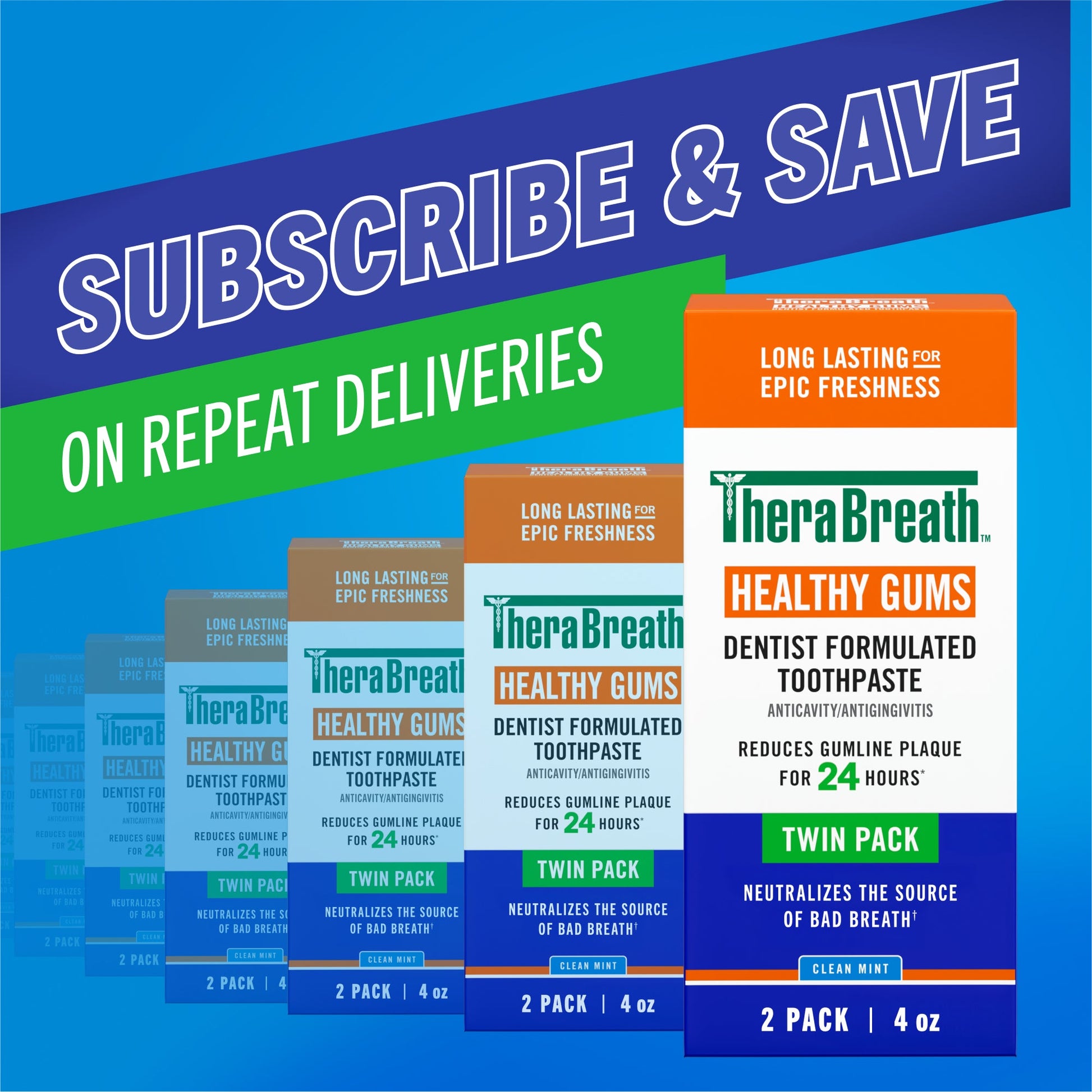 TheraBreath Healthy Gums Toothpaste, Helps Fight Gingivitis, Clean Mint